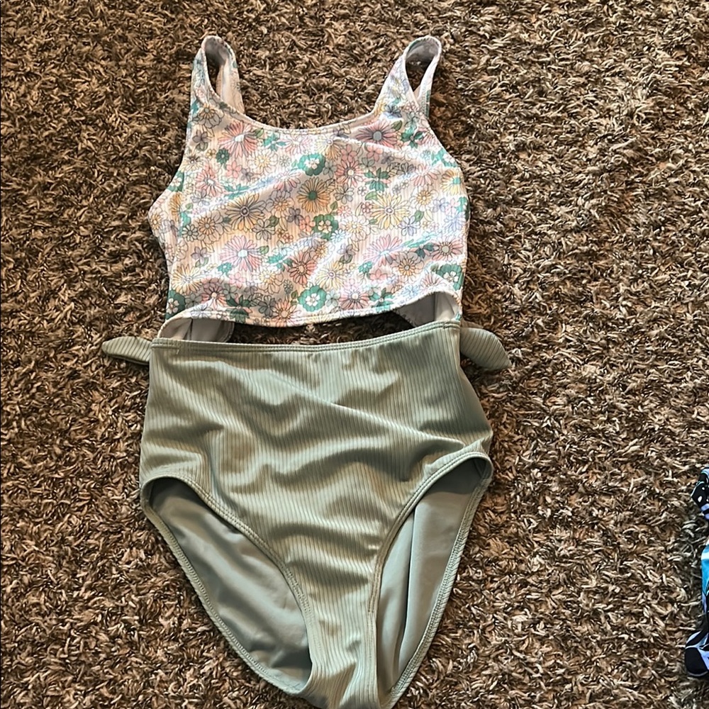 Floral Kids One Piece Swimsuit